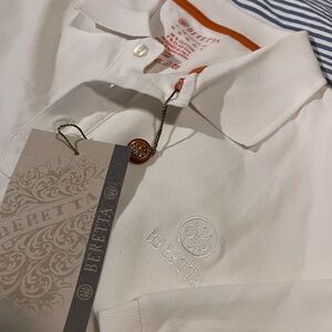 Beretta White Men's Polo Shirt